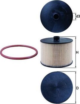 Топливный фильтр Mahle для Ford Focus II 2004-2012. Артикул KX 201D