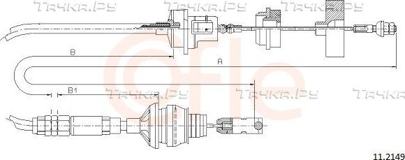 Трос сцепления Cofle для Citroen Berlingo I 1996-2011. Артикул 11.2149