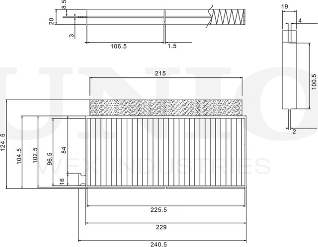 Фильтр салона (Unio). Артикул FLT-40125