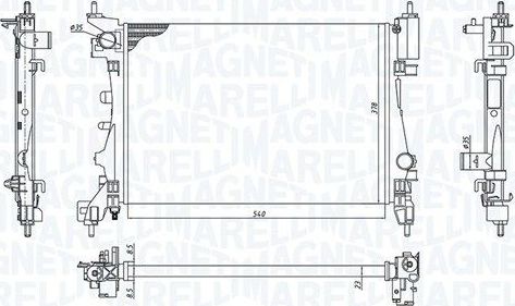 Радиатор охлаждения двигателя Magneti Marelli. Артикул 350213130100
