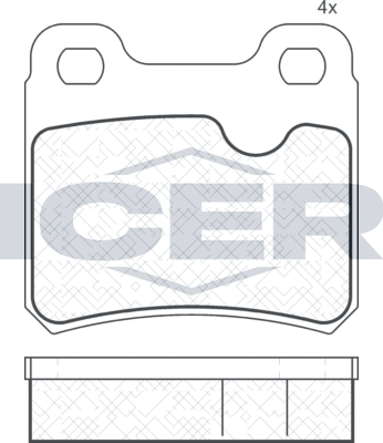Тормозные колодки Icer задние для Opel Vectra A 1988-1995. Артикул 180807