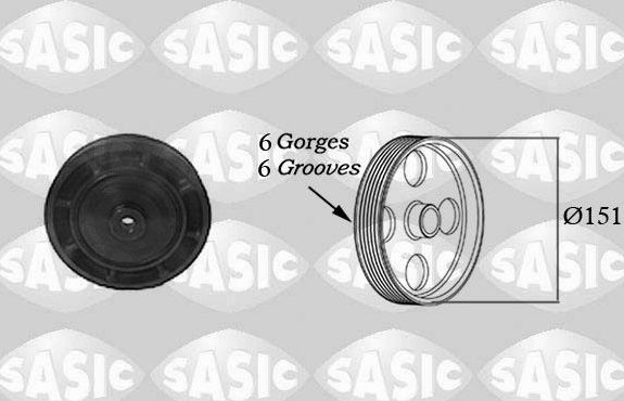 Шкив коленвала Sasic для Opel Movano II 2001-2010. Артикул 2154006