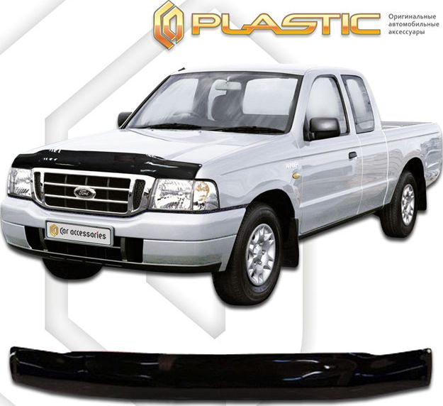 Дефлектор СА Пластик для капота (Classic черный) Ford Ranger 2003-2007. Артикул 2010010101718