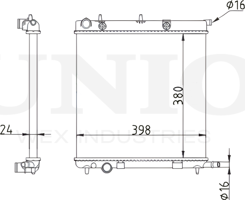 Радиатор двигателя (Unio). Артикул RAD-10115