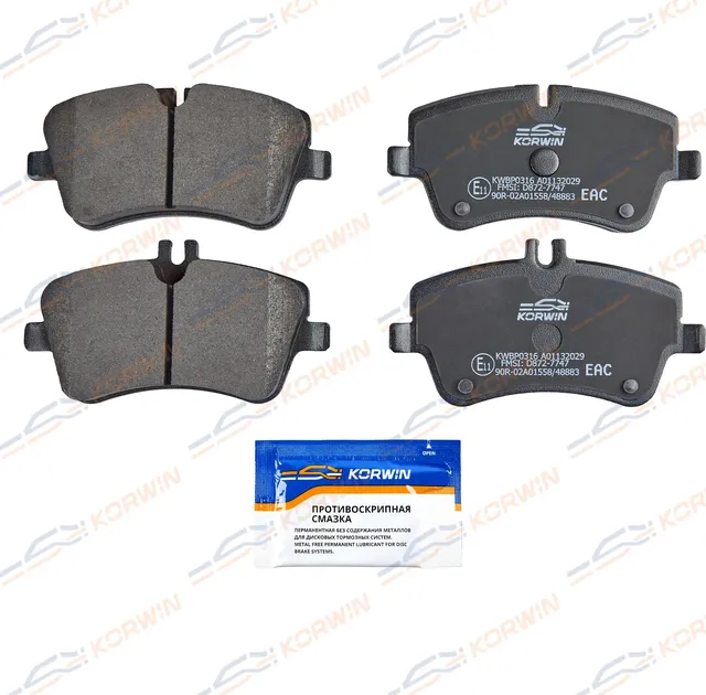 Колодки тормозные перед. Mercedes C-Class (W203/S203) 00-07 (Korwin). Артикул KWBP0316