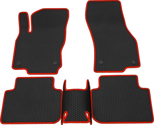 Коврики Rezkon EVA для салона Skoda Karoq 2020-2026 Красный кант. Артикул 9030035104