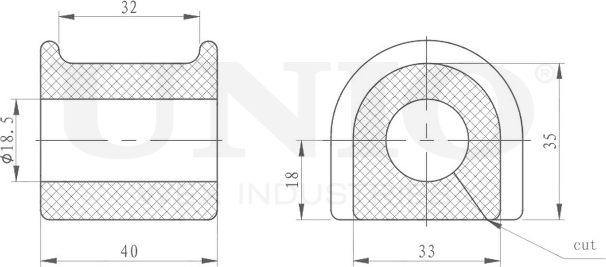 Втулка стабилизатора (Unio). Артикул RMP-10150