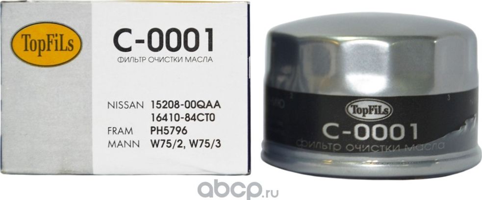 ФИЛЬТР МАСЛЯНЫЙ (Topfils). Артикул C0001