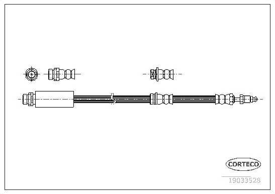 Тормозной шланг Corteco передний передний для Mazda 2 I (DY) 2003-2007. Артикул 19033528