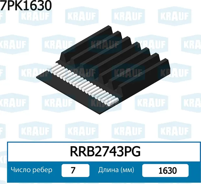 Ремень поликлиновой (Krauf). Артикул RRB2743PG