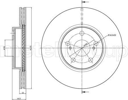 Тормозной диск Trusting передний для Subaru Trezia 2011-2016. Артикул DF1389