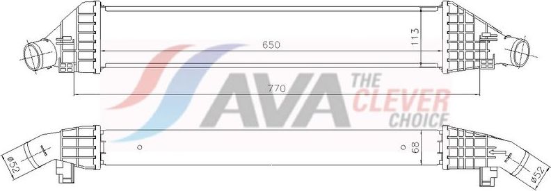 Интеркулер AVA. Артикул FT4493