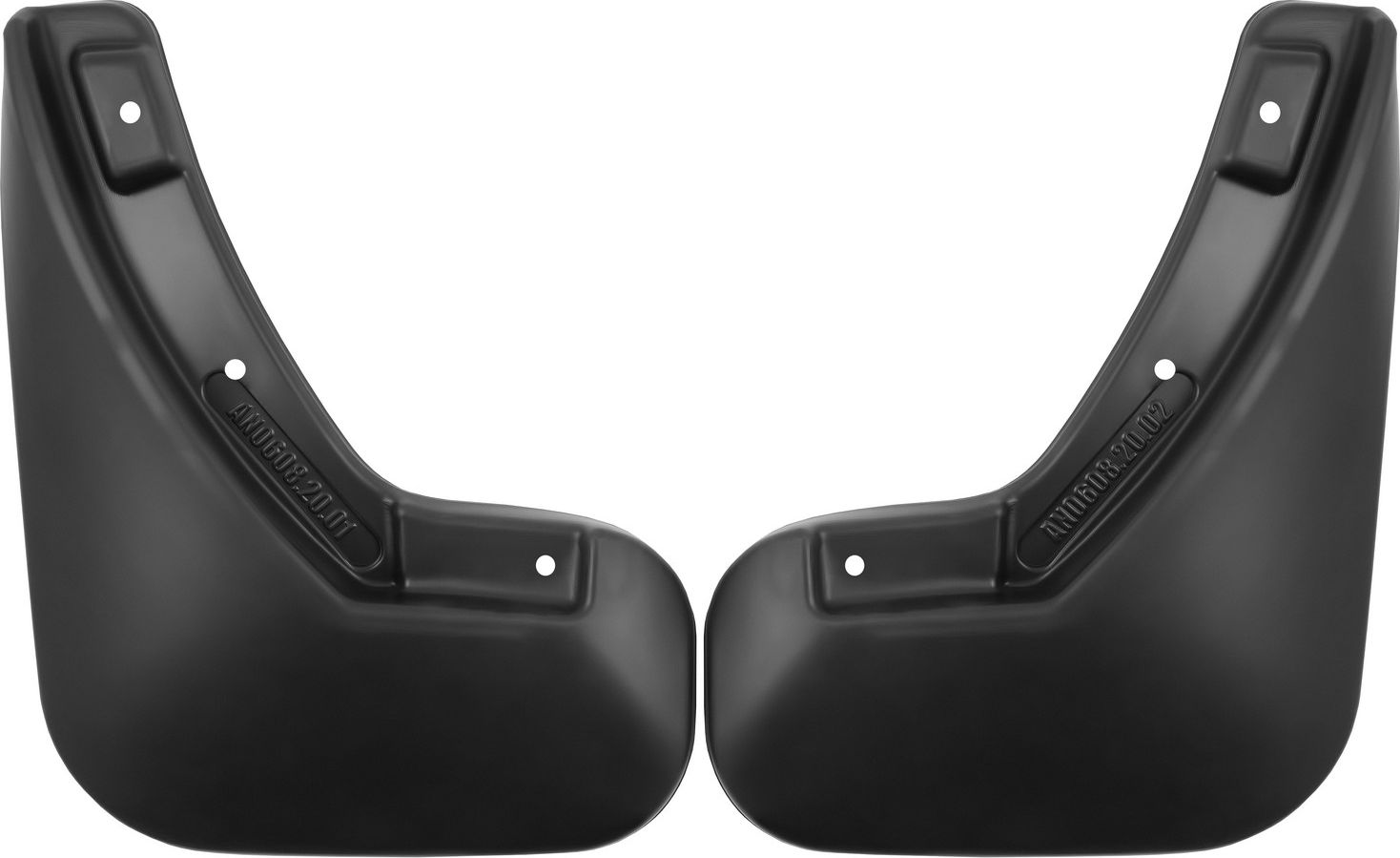 Брызговики Frosch (в пакете) задняя пара для BAIC X35 2023-2026. Артикул NLF.AN0608.E3