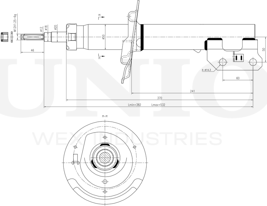 Амортизатор подвески (Unio). Артикул SAB-10373