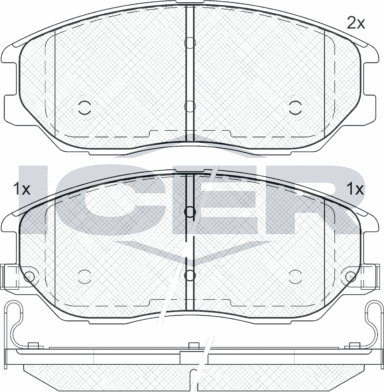 Тормозные колодки Icer. Артикул 181714