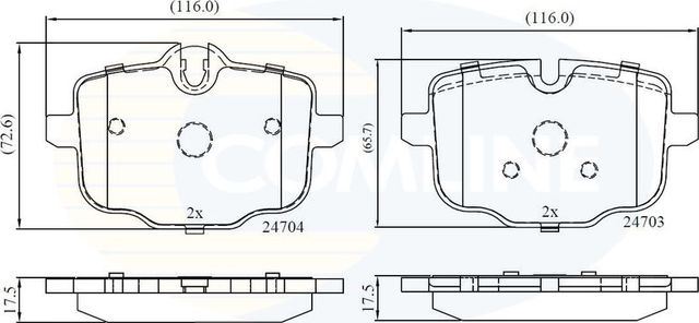 Тормозные колодки Comline для BMW 8 II (G14/G15/G16) 2018-2026. Артикул CBP06072