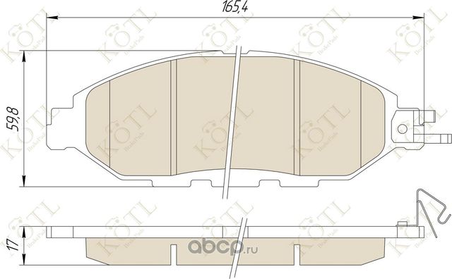 Колодки тормозные дисковые передние к-т INFINITI  NISSAN  JX  QX60 / MURANO (Kotl). Артикул 32kt
