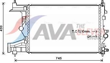 Радиатор охлаждения двигателя AVA ** CLEVER FIT **. Артикул OLA2485