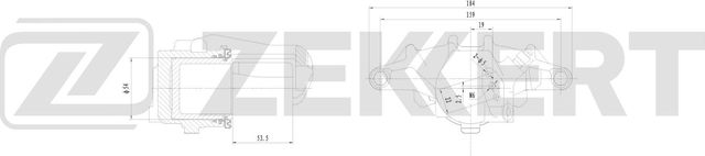 Тормозной суппорт Zekkert (Чугун) передний правый для Audi 80 III (B2) 1982-1986. Артикул BS-8319