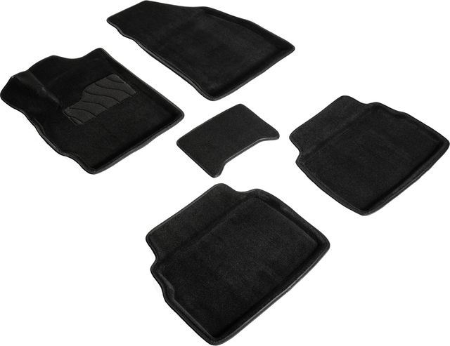 Коврики Seintex 3D ворсовые для салона Omoda C5 2022-2026 ЧЕРНЫЕ. Артикул 98823