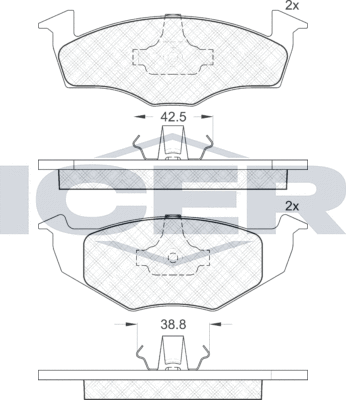 Тормозные колодки Icer. Артикул 181178