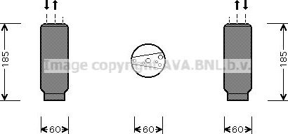 Осушитель кондиционера AVA для Porsche 911 VIII (992) 2018-2026. Артикул TOD005