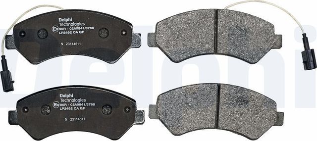 Тормозные колодки Delphi (Low-Metallic). Артикул LP2492