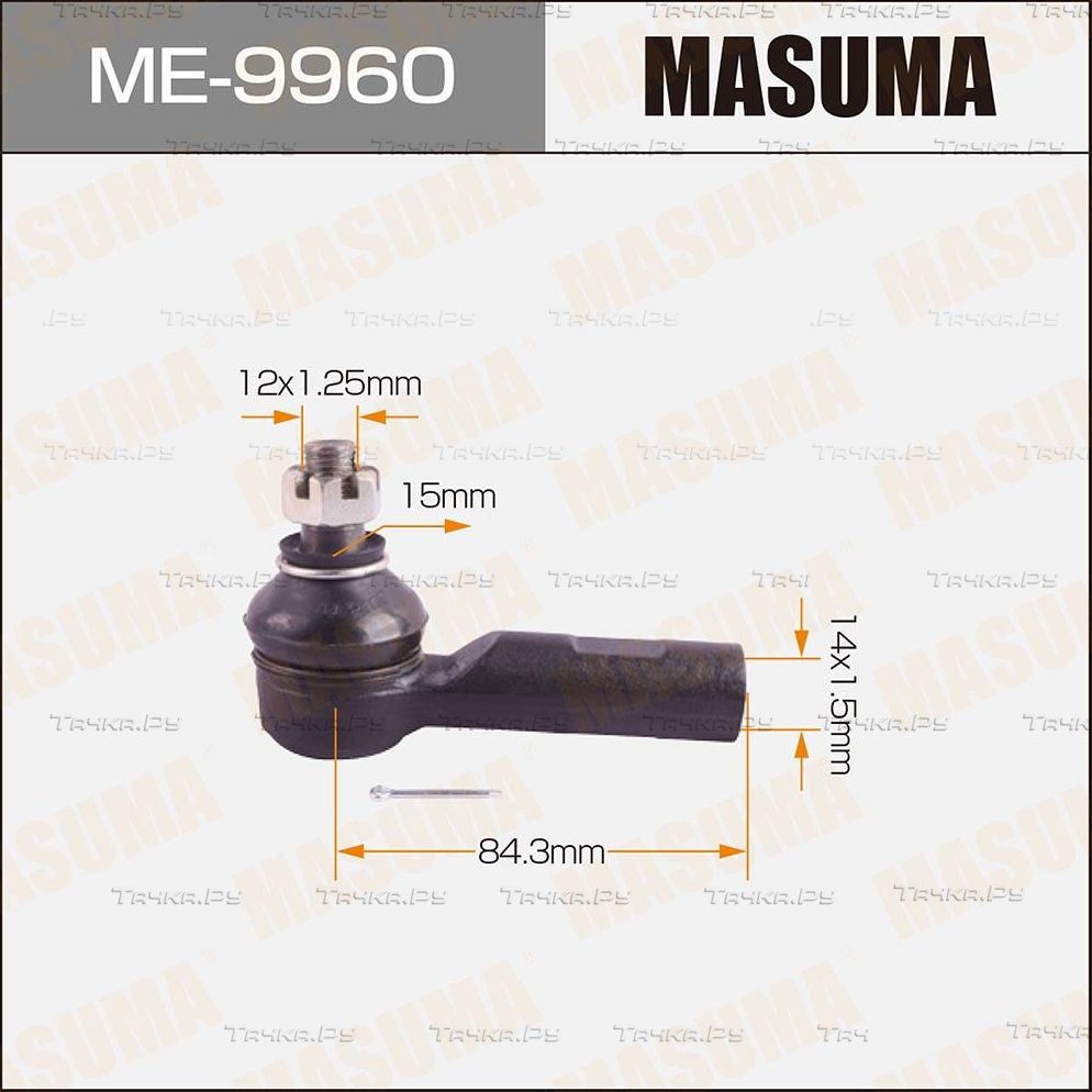 Наконечник рулевой тяги Masuma передний правый/левый для Suzuki SX4 I (Classic) 2006-2014. Артикул ME-9960