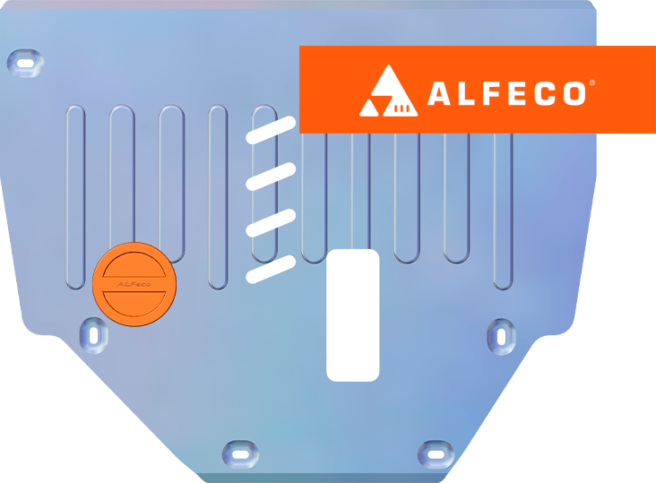 Защита алюминиевая Alfeco для картера и КПП KGM Torres 2023-2026. Артикул ALF.74.01al