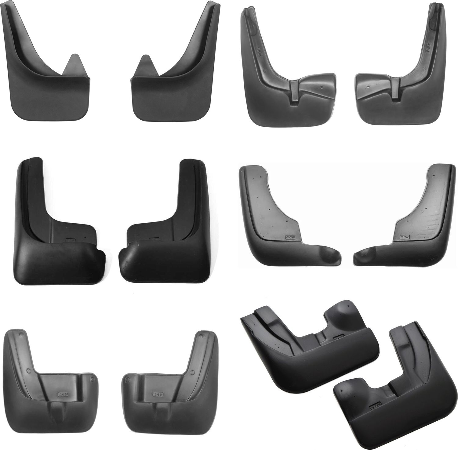 Брызговики Norplast задняя пара для Jac T8 2023-2026. Артикул NPL-Br-38-550B