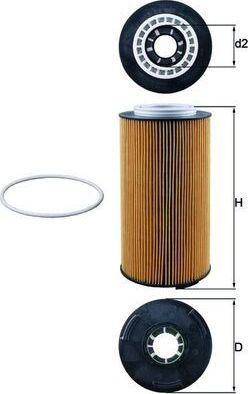 Масляный фильтр Mahle для MAN TGX 2014-2026. Артикул OX 1097D