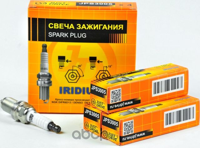 Свеча зажигания /DIFR6D13/DK20PRD13/ IRIDIUM (Just Drive). Артикул JPS3005