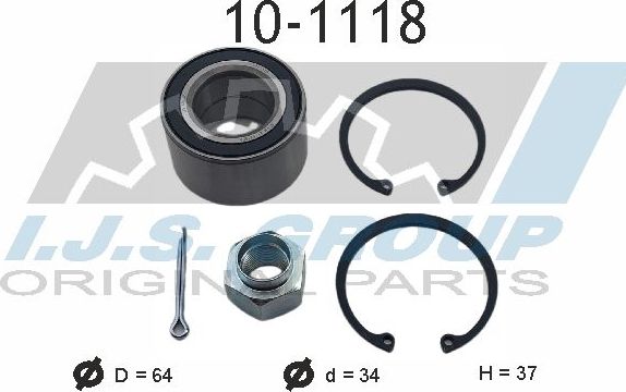 Ступичный подшипник (комплект) IJS Group. Артикул 10-1118