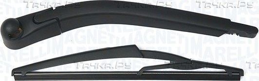 Поводок (рычаг) и щетка стеклоочистителя (дворника) Magneti Marelli. Артикул 000723180291