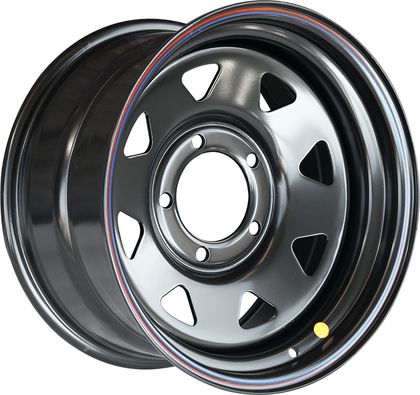 Колёсный диск OFF-ROAD Wheels усиленный стальной черный 5x150 9xR17 d113 ET0 (треуг. мелкий) для Toyota Land Cruiser 100 1998-2007. Артикул 1790-55013BL-0A17