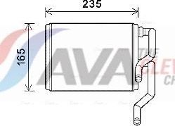 Радиатор отопителя (печки) AVA ** CLEVER FIT **. Артикул SUA6111