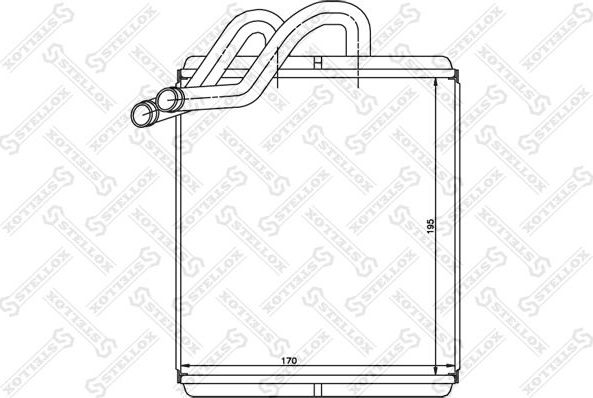 Радиатор отопителя (печки) Stellox для Kia Sorento I 2002-2011. Артикул 10-35110-SX
