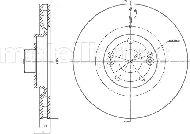 Тормозной диск Metelli передний для Renault Avantime 2001-2003. Артикул 23-0678