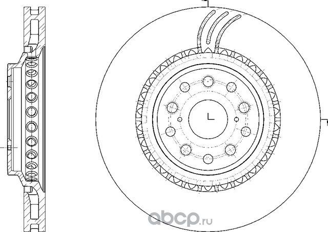 Диск тормозной вентилируемый (G-Brake). Артикул GR21092