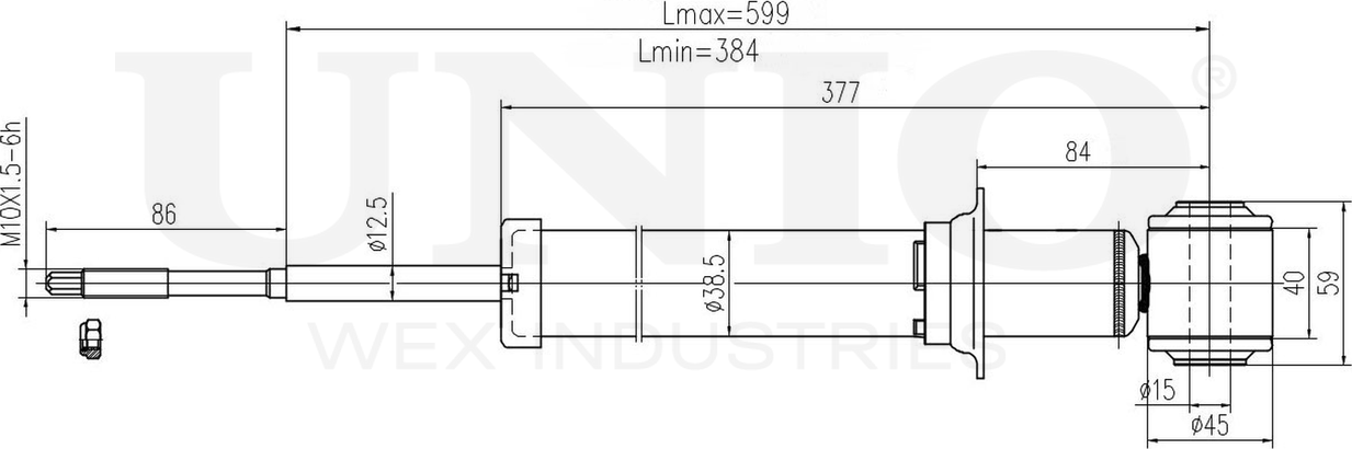 Амортизатор подвески (Unio). Артикул SAB-10452