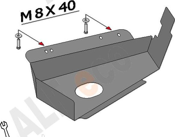 Защита Alfeco для компрессора Land Rover Discovery III 2004-2009. Артикул ALF.38.10