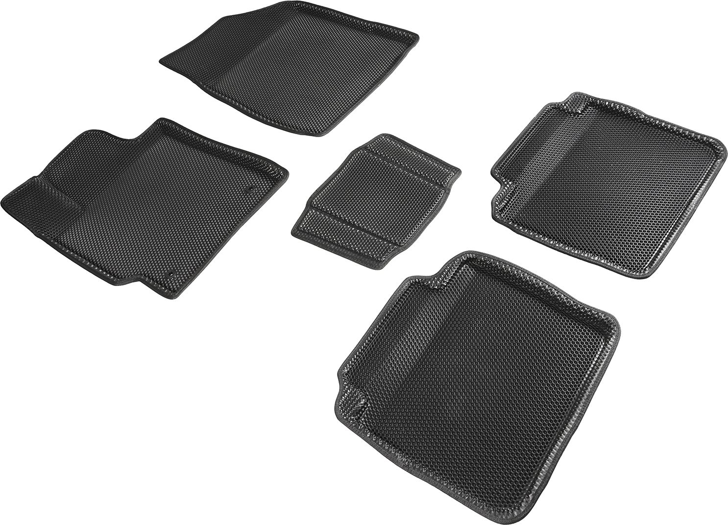 Коврики Seintex 3D EVA Соты для салона Toyota Camry 40 (V40, XV40) 2006-2011 ЧЕРНЫЕ. Артикул 95205