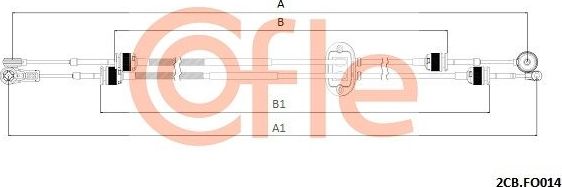 Трос переключения передач КПП Cofle. Артикул 92.2CB.FO014