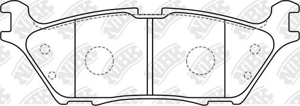 Тормозные колодки NiBK задние для Ford F-150 XIII 2014-2026. Артикул PN0879