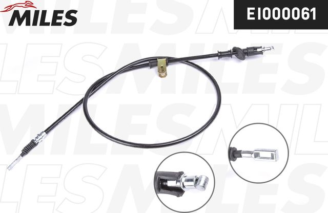 Трос ручника (тросик ручного тормоза) Miles задний левый для Mitsubishi Carisma I 1997-2002. Артикул EI000061