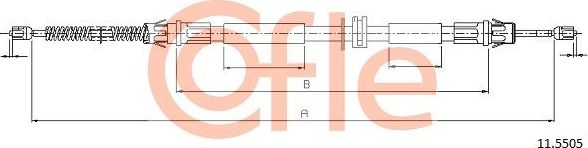 Трос ручника (тросик ручного тормоза) Cofle. Артикул 11.5505