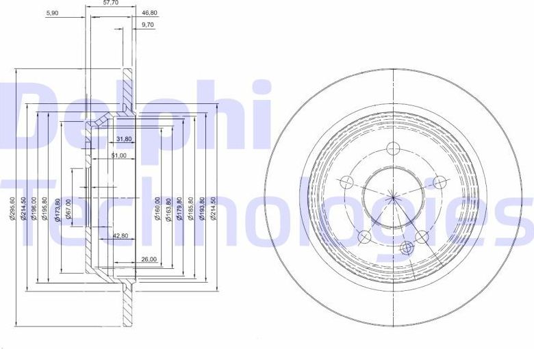 Тормозной диск Delphi. Артикул BG3969