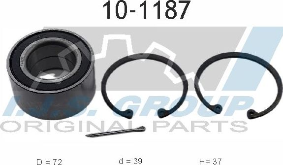 Ступичный подшипник (комплект) IJS Group. Артикул 10-1187