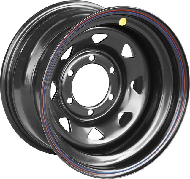 Колёсный диск OFF-ROAD Wheels усиленный стальной черный 6x139,7 8xR15 d110 ET-19 (треуг. мелкий) для Toyota Land Cruiser 70 1990-1996. Артикул 1580-63910BL-19A17