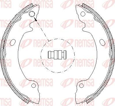 Тормозные колодки Remsa задние для Hyundai Pony X2 1989-1995. Артикул 4632.00
